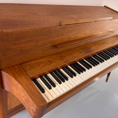 Vintage 1969 Baldwin Acrosonic Upright Piano Walnut MCM Scandanavian Design Complete Restoration image 6