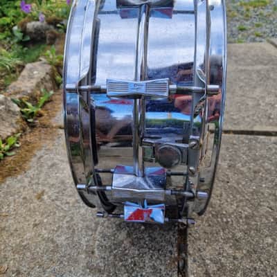 Sonor D-505 Phonic 14x5.75" 10-Lug Ferro-Manganese Steel Snare Drum 1975 - 1979 - Chrome-Plated image 3