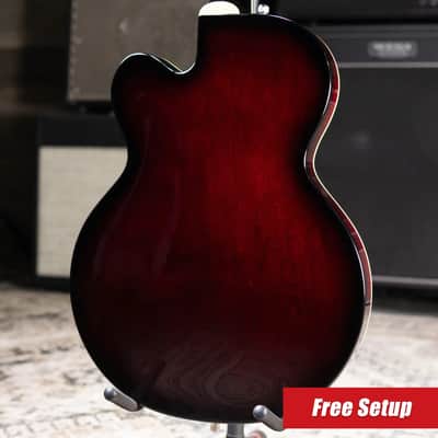 Gretsch G6119T-62 Vintage Select Edition '62 Tennessean Hollow Body with Bigsby Electric Guitar - Dark Cherry Stain with Hardshell Case image 2