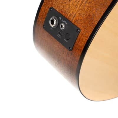 Cort EARTHGO-OP Earth Series Go Hyvibe Acoustic Electric Guitar. Open Pore Natural DIRECT SHIP image 5