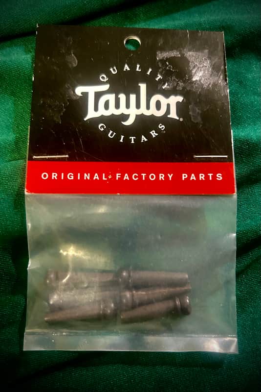 Taylor Ebony Bridge Pins w/Abalone Inlays image 1