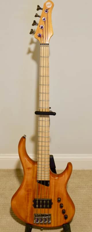 MTD Kingston Artist 4-String Bass w/ Maple Fretboard Amber image 1