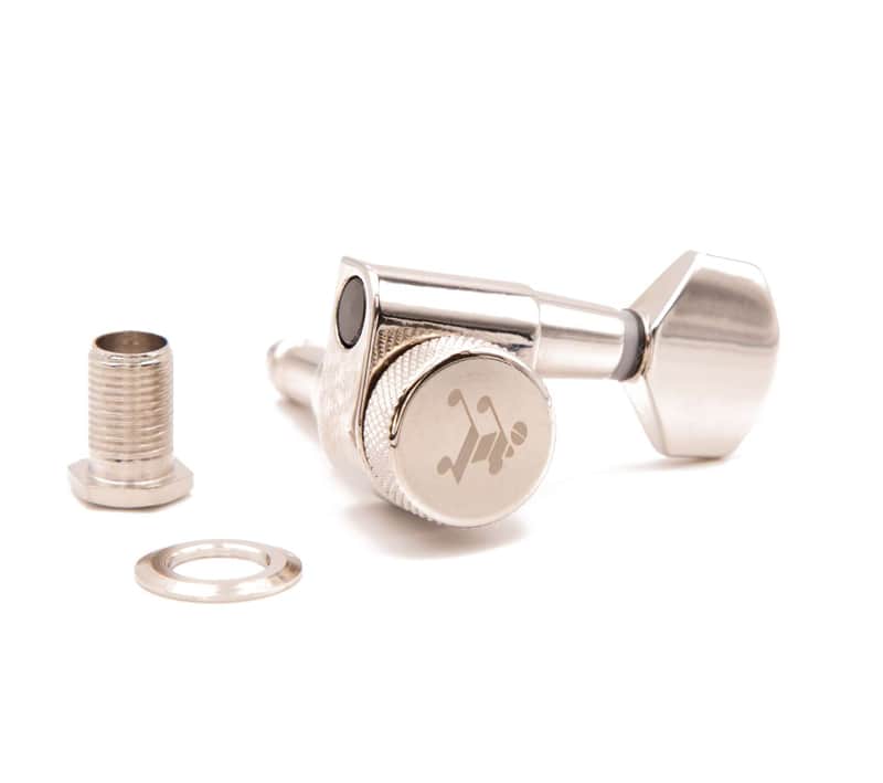 Genuine Tone Ninja 2-pin locking tuners 20:1, Nickel, 3x3 image 1
