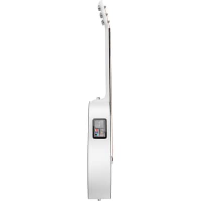 Lava Music L9200007 ME Play 36” Acoustic / Electric Guitar With Gig Bag, Frost White image 7