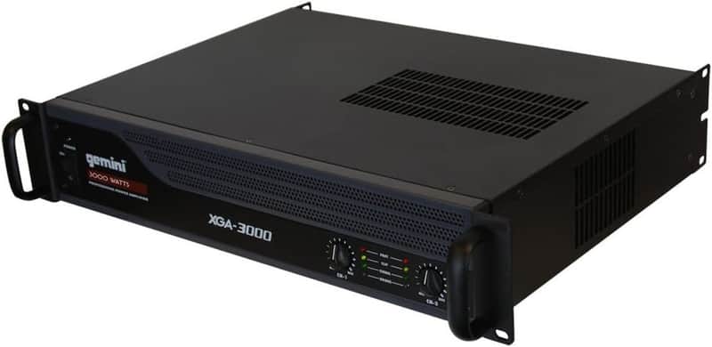 Gemini XGA-3000 3000 Watt peak, 2 x 200 Watt RMS ( @4 ohms), Professional Power Amplifier image 1
