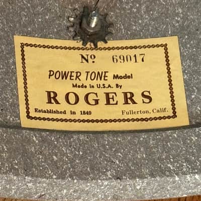 Rogers Powertone 13" Rack Tom Drum Vintage 60's Butcher Block image 6