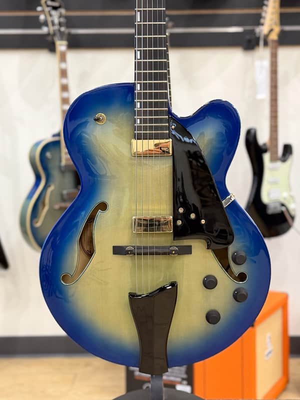 2017 Ibanez AFC-155 Contemporary Archtop Hollowbody w case image 1
