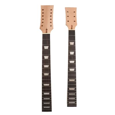 DIY Double Neck Electric Guitar Kit 12 String / 6 String Mahogany Unfinished Right-Handed image 7