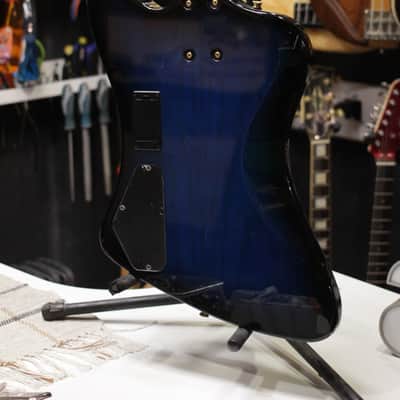 Burny ZB-85 Thunderbird; Japanese Bass, Norio Toshiro Signature; Blue Burst, 1995-1999 image 6