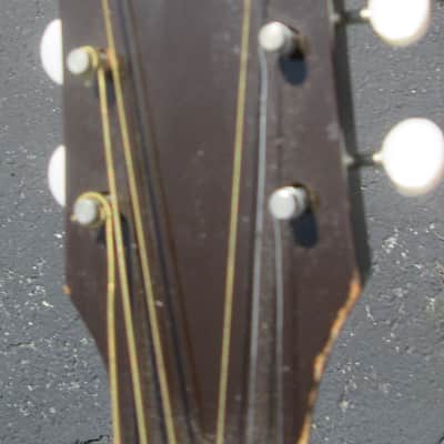 Vintage '60s Silvertone Model 653 Harmony Concert Size SPRUCE TOP Guitar ! DECENT NECK, REPLACED BRIDGE Good Potential! AS-IS image 9