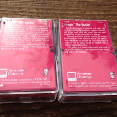 Seymour Duncan SH-8 Invader Humbucker Pickup SET Black Ceramic Neck & Bridge image 2
