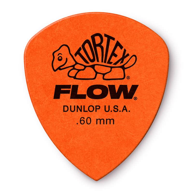 Dunlop 558P060 Tortex Flow Standard Pack, 12 Picks, 0.60mm, Orange image 1