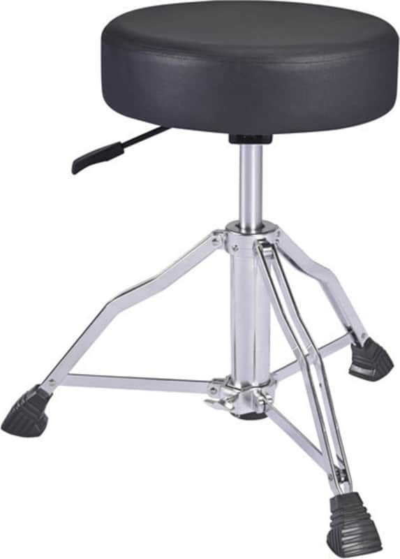 HY Music Round Hydraulic Drum Throne, Black image 1