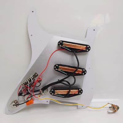 White Pearl SSS Guitar Strat Style Loaded Prewired Pickguard image 4