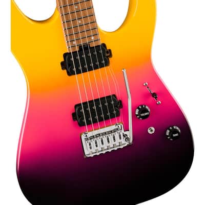 Charvel Charvel Pro-Mod DK24 HH 2PT CM Electric Guitar, Caramelized Maple Fingerboard, Malibu Sunset image 3