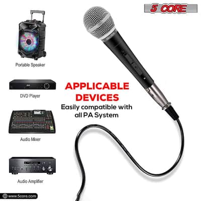 5Core XLR Microphone Dynamic Mic Karaoke Singing Studio Microfono Handheld Mics-ND 58 2PCS image 24