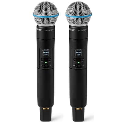 SHURE SLXD24D+/B58-G57 Dual Handheld Rackmount Digital Wireless Mic System image 2