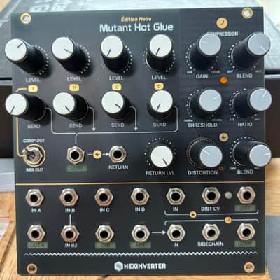 Erica Synths/Hexinverter Mutant Hot Glue 'Edition Noire' Eurorack Mixer. Boxed, MINT image 2