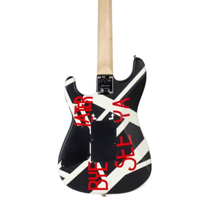 New EVH Striped Series Circles Black & White w/"Bye See Ya Later" Graphic on Back image 8