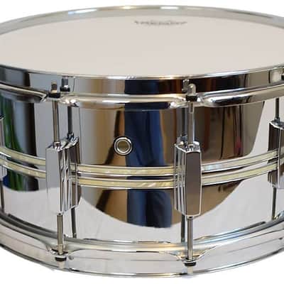 Pearl 14 x 6.5" Sensitone Duoluxe Snare Drum with Protection Racket Case 2024 - Silver image 5