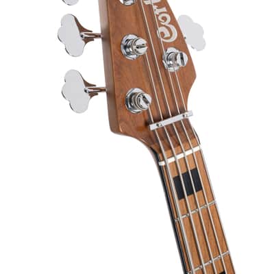 Cort GBMODERN5OPCG GB Series Modern 5 String Bass Guitar. Open Pore Charcoal Grey image 4