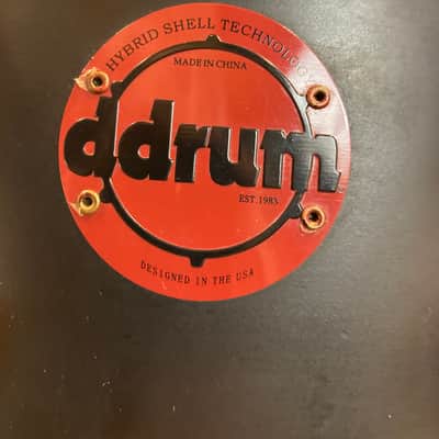 ddrum - HYSD6X13SB 6x13" Hybrid Snare Drum with Built-In Trigger 2010s - Black, Red image 2