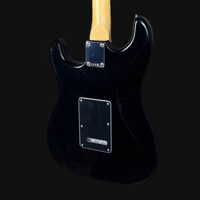 Fender Standard Stratocaster HSS Electric Guitar, Black Pickguard in Black image 5