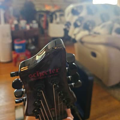 Schecter Blackjack C-8 Black with Red Binding, Case NOT included image 9