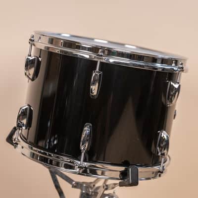 Pearl Wood Fiberglass Reissue Piano Black Drum Set image 13