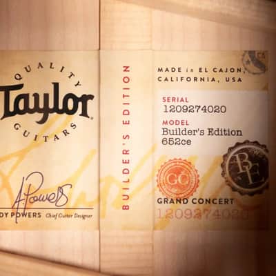 Taylor Builder's Edition 652ce 12-String Grand Concert Acoustic/Electric Guitar - Wild Honey Burst with Hardshell Case image 18