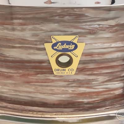 Ludwig 1960's Trans-Badge "Jazz Festival"14"×5" " Pink Oyster Pearl" 1960's Bild 3