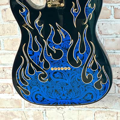Fender James Burton USA Telecaster 2022 - Blue Paisley Flames image 4