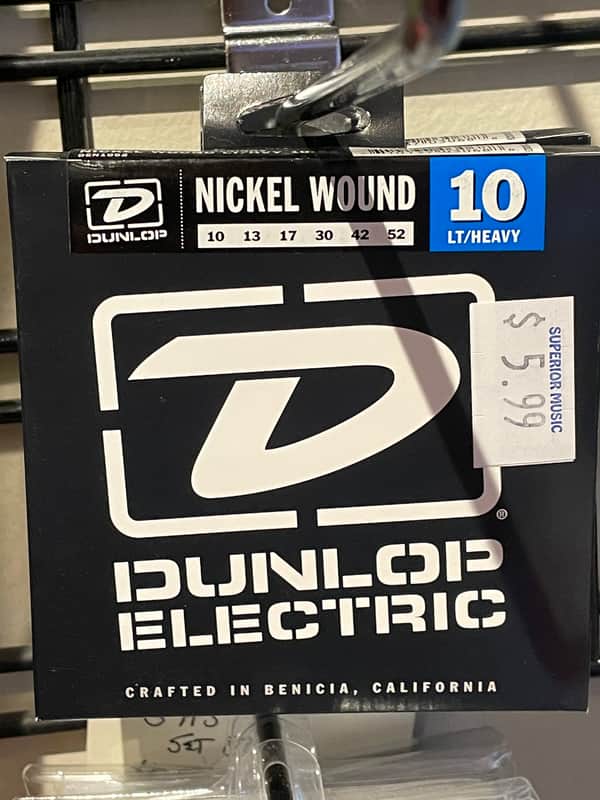 Dunlop 10-52 electric strings nickel plated steel - Light / hvy gauge image 1