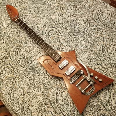 1960s Korina Wood Solidbody 2" Thick, Futuristic Guitar, Unknown Maker, Modeled After 1958-59 Gibson image 24