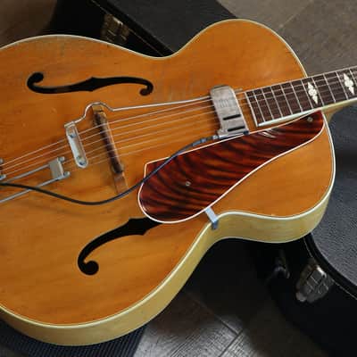 1948 Epiphone Triumph w/ DeArmond Guitar Mike Archtop Guitar Natural + HSC image 2
