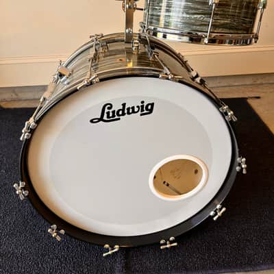 Ludwig Deluxe Club Date Drums 1963 - Blue Oyster Pearl image 9