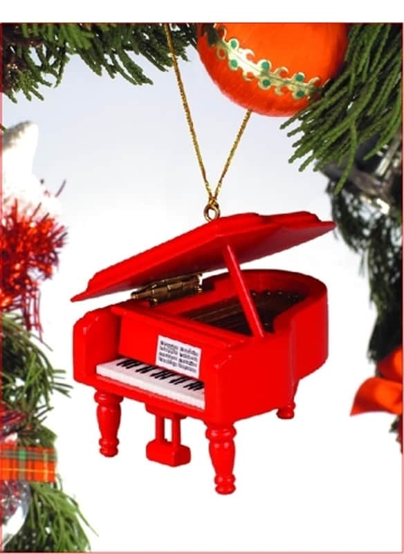 Breitenbach Christmas Ornament Grand Piano RED Bild 1