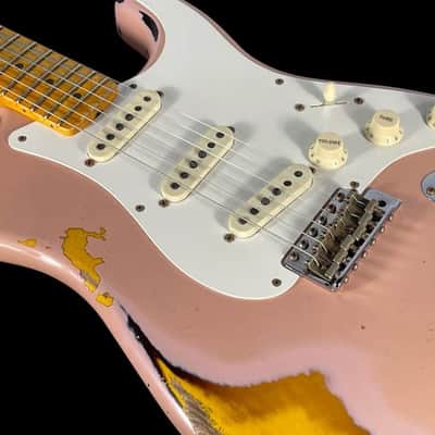 Fender Stratocaster 1956 Custom Shop Limited Heavy Relic Dirty Shell Pink over 2-Color Sunburst 2021 image 6