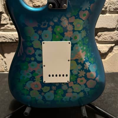 1999 Crafted in Japan Blue Floral Stratocaster image 11