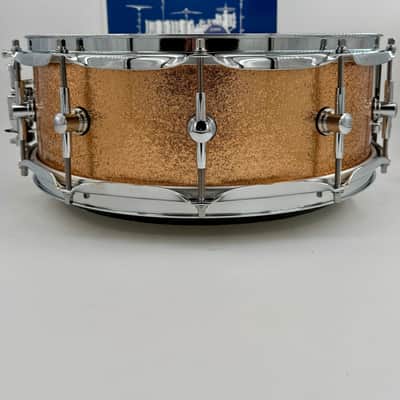 Montineri Custom Drums: 14” x 5” 10-COB Lug Copper Sparkle Snare image 8