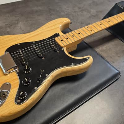 1977 Fender Stratocaster Hardtail Natural Ash Vintage 70s American USA Strat HT Hard Tail 1970's Guitar image 11