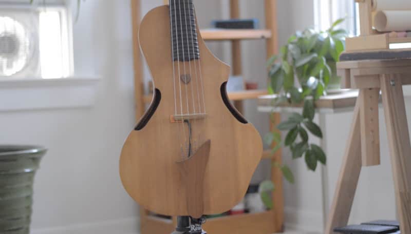 TogaMan Guitars Bistro Model 2011 Natural Finish Bowed Guitar image 1