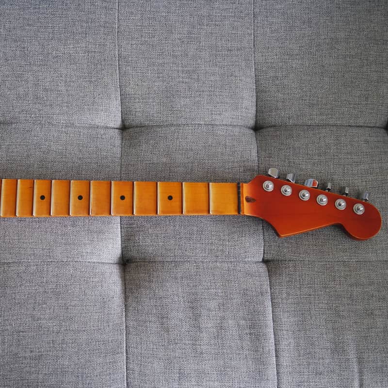 Warmoth 1-Piece Maple Neck with Amber Finish and Locking Hipshot Tuners! image 1
