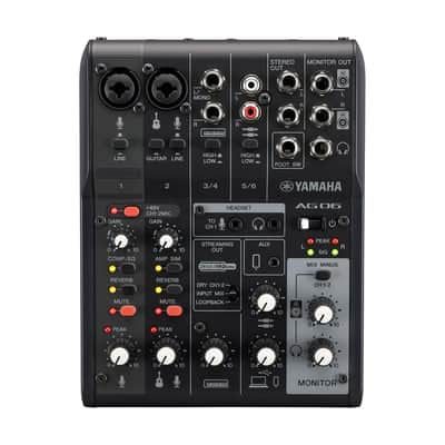 Yamaha AG06MK2 Live Streaming Mixer and Interface, - Bundled with Cubase AI image 1