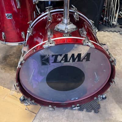 Tama Vintage 80’s Superstar 22-12-13-16 Drum Set Cherry image 2