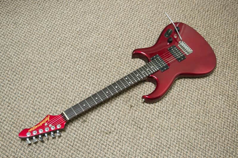 Aria Pro II RS Inazuma-V Superstrat Matsumoku 1980s Deep Red