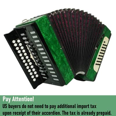Tulskaya Garmon Melodiya Button Accordion made in Tula Russia, Vintage Folk Musical Instrument, Soviet Garmoshka, 2638 image 2