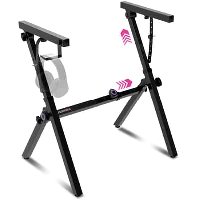 Liquid Stands Foldable Piano Keyboard Stand - 54-88 Key Z-Style Adjustable Digital Piano Stand Electric Piano Stand image 1