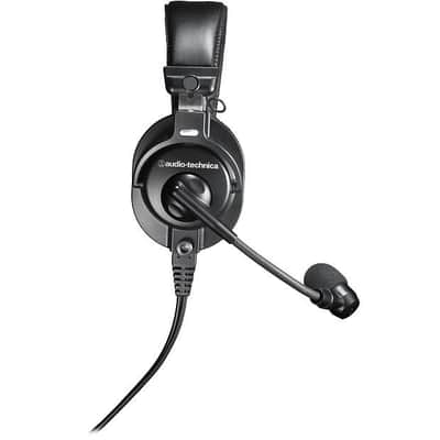 Audio-Technica BPHS1 Broadcast Stereo Headset with Dynamic Boom Microphone with Gator G-HEADPHONE-CASE Molded Case for Folding & Non-Folding Headphones image 2
