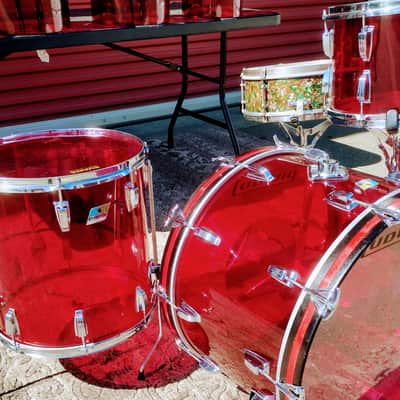 1970s Ludwig Vistalite Quadra-Plus Drum Set with Single-Color Finish image 6
